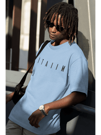 Arrival Oversized T-Shirt Baby Blue - Fitaiim