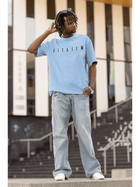 Arrival Oversized T-Shirt Baby Blue - Fitaiim