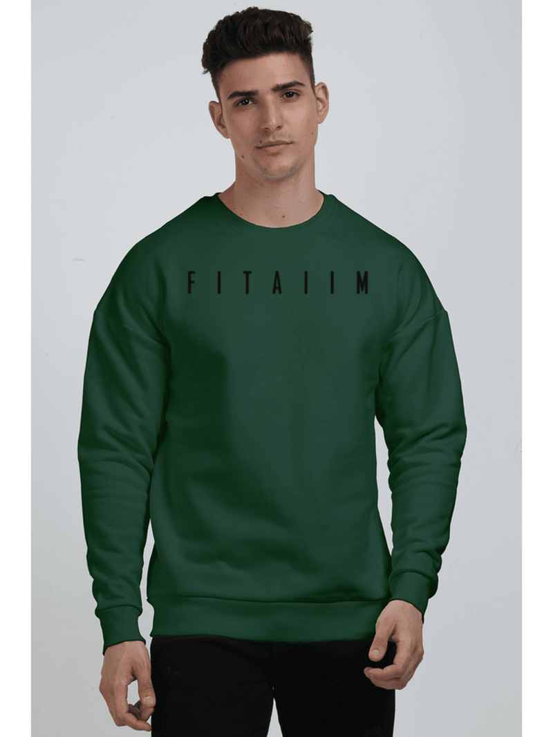 Arrival Oversized Sweatshirt Bottle Green - Fitaiim