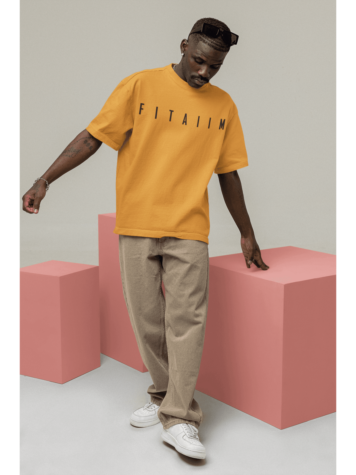 Arrival Oversized T-Shirt Golden Yellow - Fitaiim