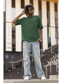 Arrival Oversized T-Shirt Bottle Green - Fitaiim