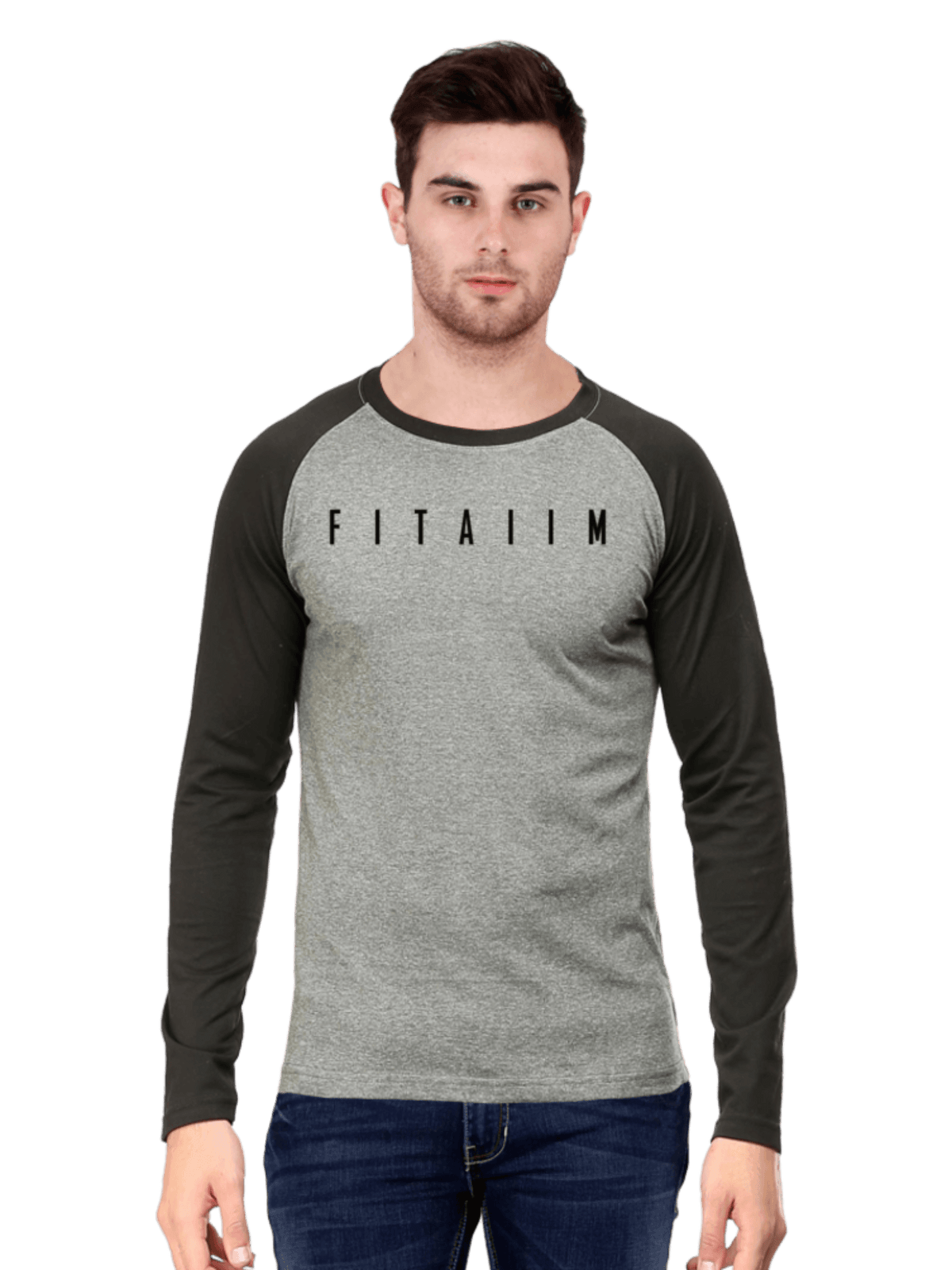 Arrival Raglan Full Sleeve T-Shirt Grey - Fitaiim