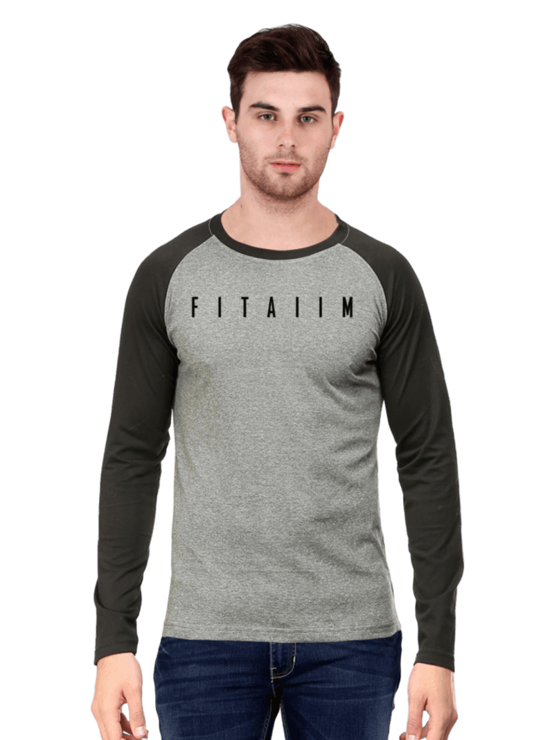Arrival Raglan Full Sleeve T-Shirt Grey - Fitaiim