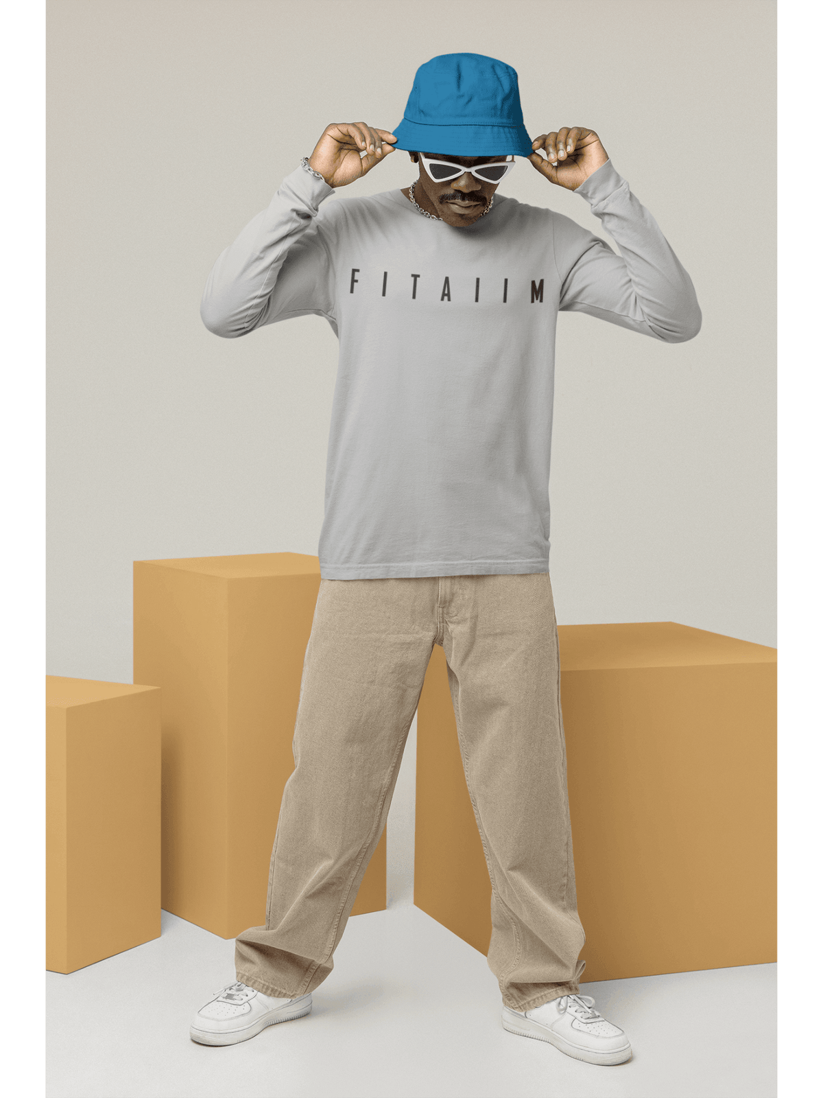 Arrival Round Neck Full Sleeve T-Shirt Grey - Fitaiim