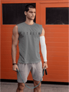 Arrival Round Neck Sleeveless Tank Charcoal Grey - Fitaiim
