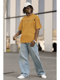 Arrival Oversized T-Shirt Mustard Yellow - Fitaiim
