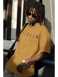 Arrival Oversized T-Shirt Mustard Yellow - Fitaiim