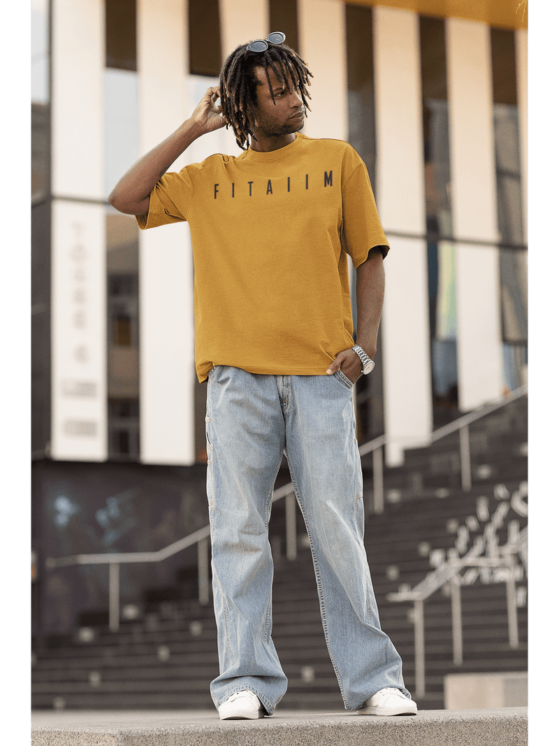 Arrival Oversized T-Shirt Mustard Yellow - Fitaiim