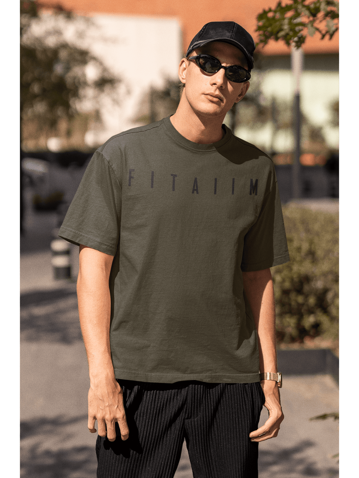 Arrival Oversized T-Shirt Olive Green - Fitaiim