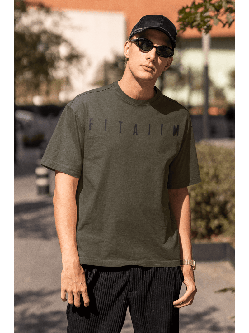 Arrival Oversized T-Shirt Olive Green - Fitaiim