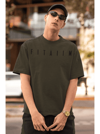 Arrival Oversized T-Shirt Olive Green - Fitaiim