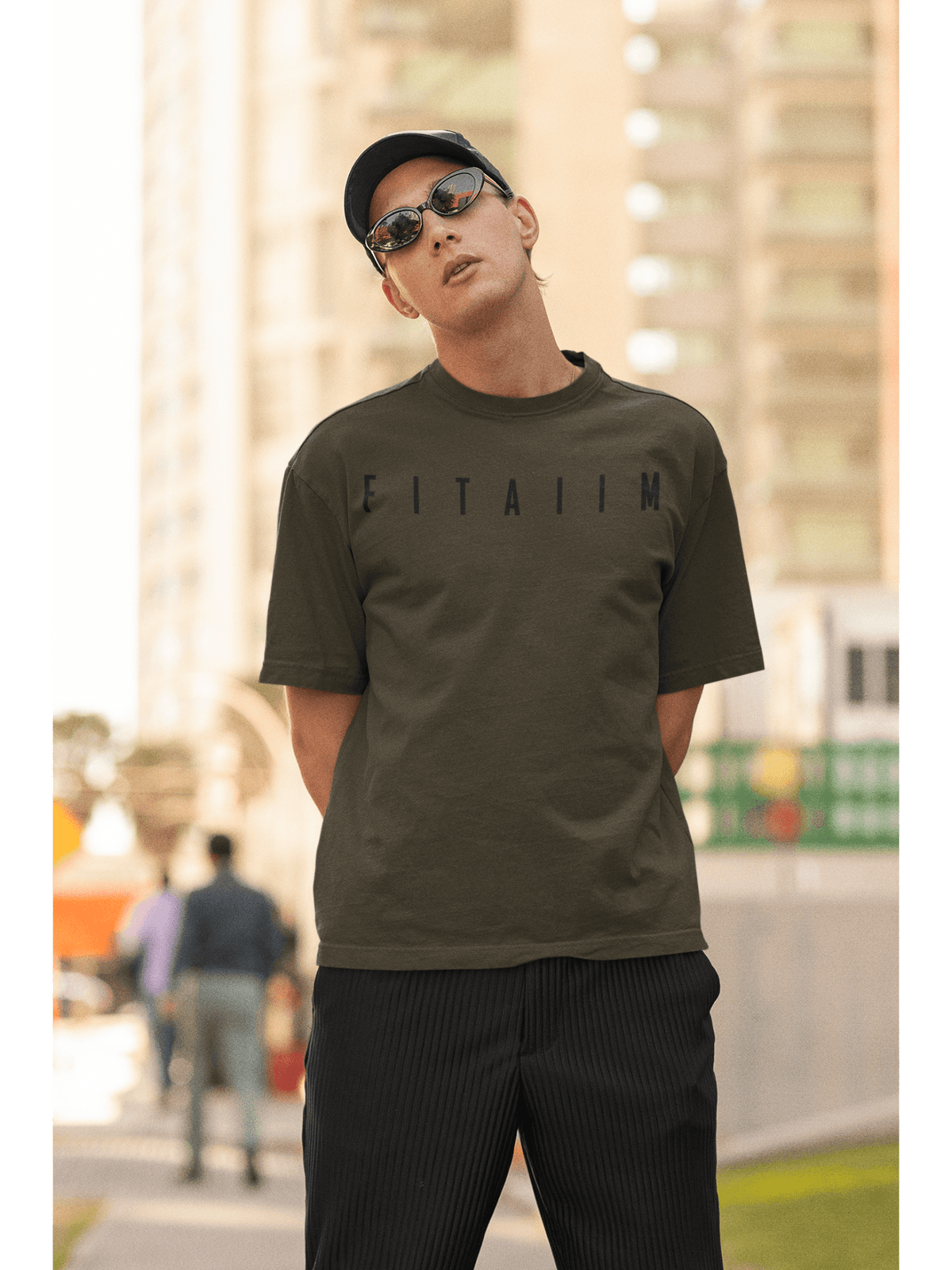 Arrival Oversized T-Shirt Olive Green - Fitaiim