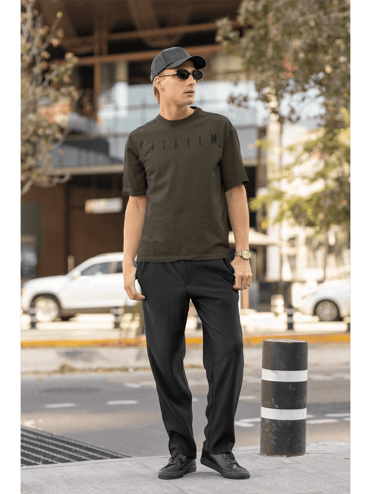 Arrival Oversized T-Shirt Olive Green - Fitaiim