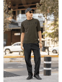 Arrival Oversized T-Shirt Olive Green - Fitaiim