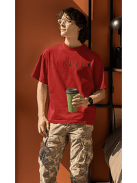 Arrival Oversized T-Shirt Red - Fitaiim