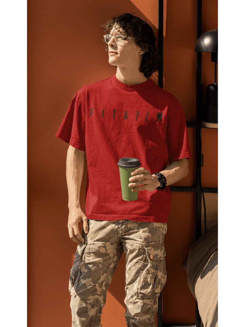 Arrival Oversized T-Shirt Red - Fitaiim