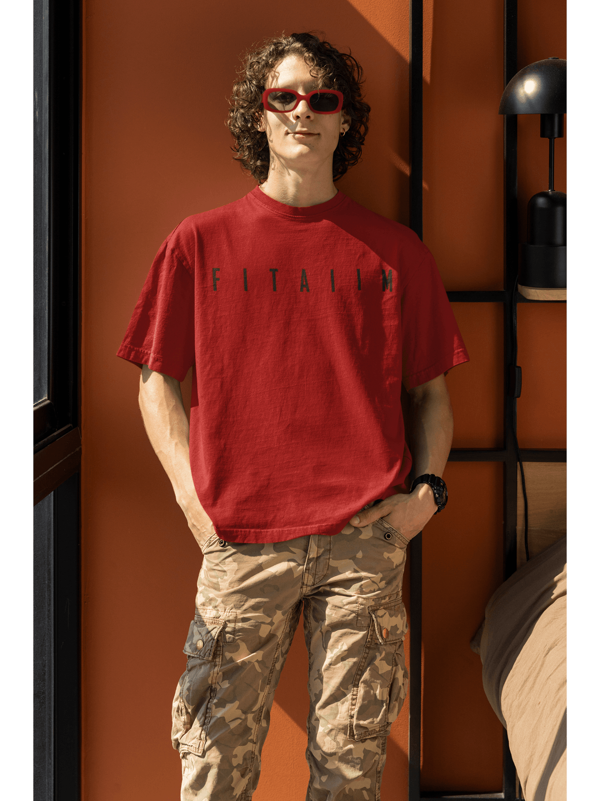 Arrival Oversized T-Shirt Red - Fitaiim