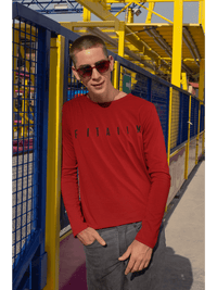 Arrival Round Neck Full Sleeve T-Shirt Red - Fitaiim