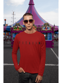 Arrival Round Neck Full Sleeve T-Shirt Red - Fitaiim