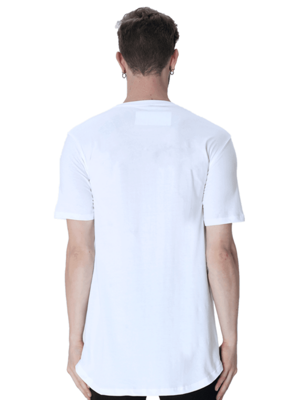 Arrival Longline Curved T-Shirt White - Fitaiim