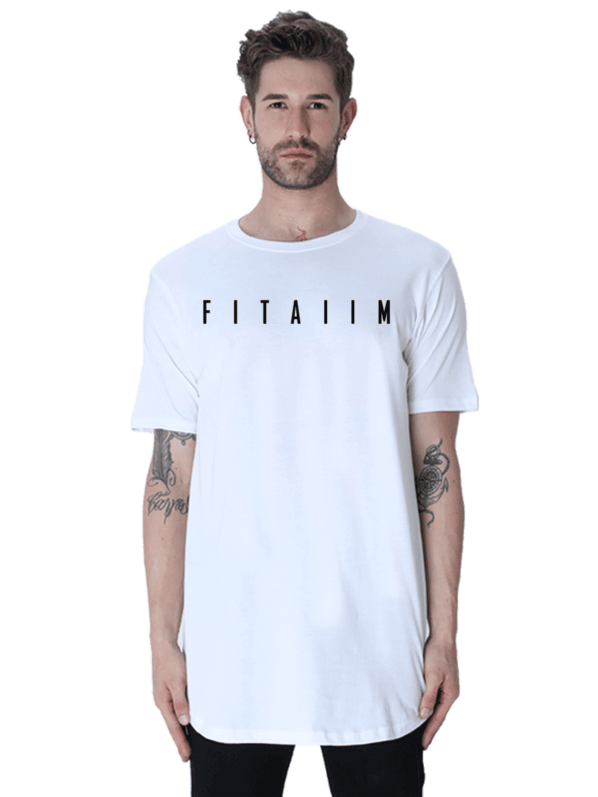 Arrival Longline Curved T-Shirt White - Fitaiim