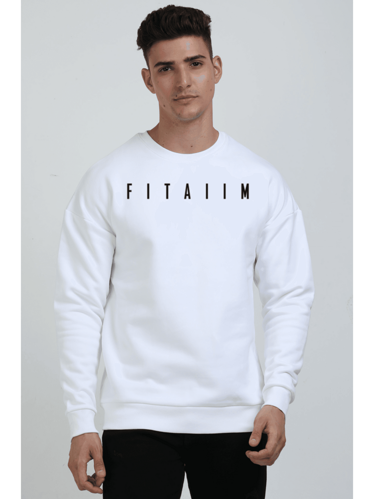 Arrival Oversized Sweatshirt White - Fitaiim