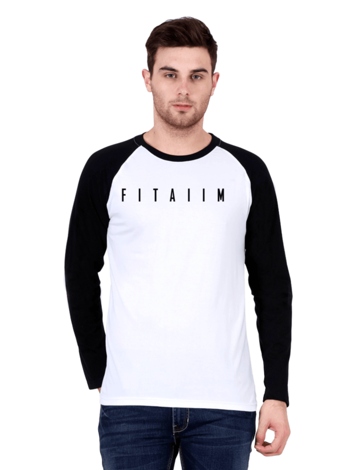 Arrival Raglan Full Sleeve T-Shirt White - Fitaiim