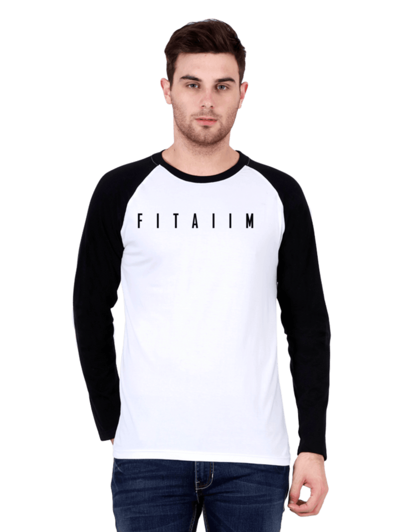 Arrival Raglan Full Sleeve T-Shirt White - Fitaiim