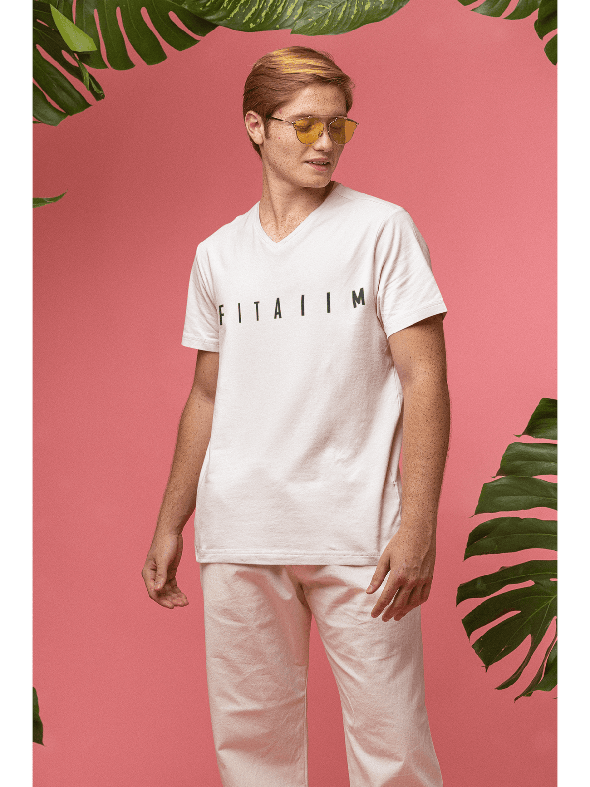 Arrival V-Neck T-shirt White - Fitaiim