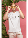 Arrival V-Neck T-shirt White - Fitaiim