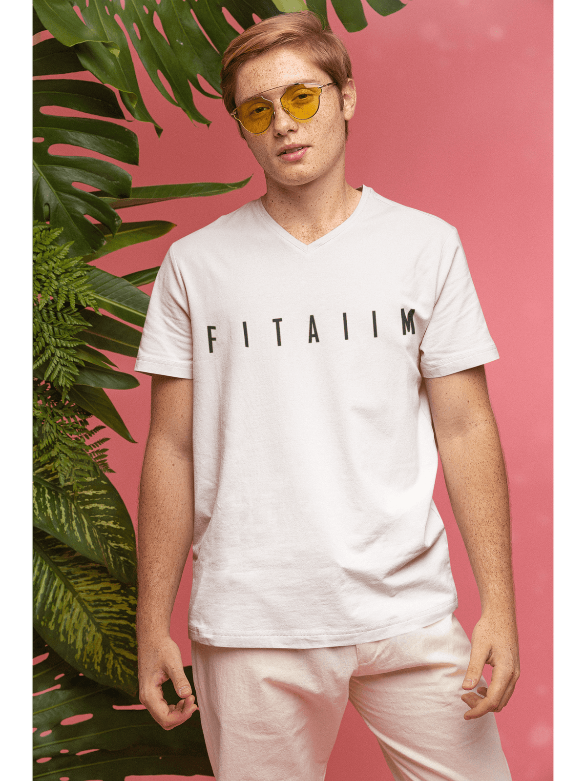 Arrival V-Neck T-shirt White - Fitaiim
