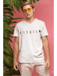 Arrival V-Neck T-shirt White - Fitaiim