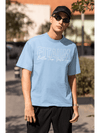 Oversized Men T-Shirt Baby Blue - Fitaiim