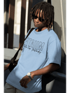 Oversized Men T-Shirt Baby Blue - Fitaiim