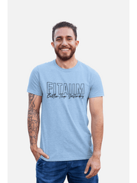 Round Neck T-shirt Baby Blue - Fitaiim