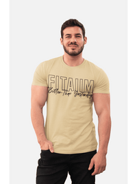 Supima Men T-shirt Beige - Fitaiim