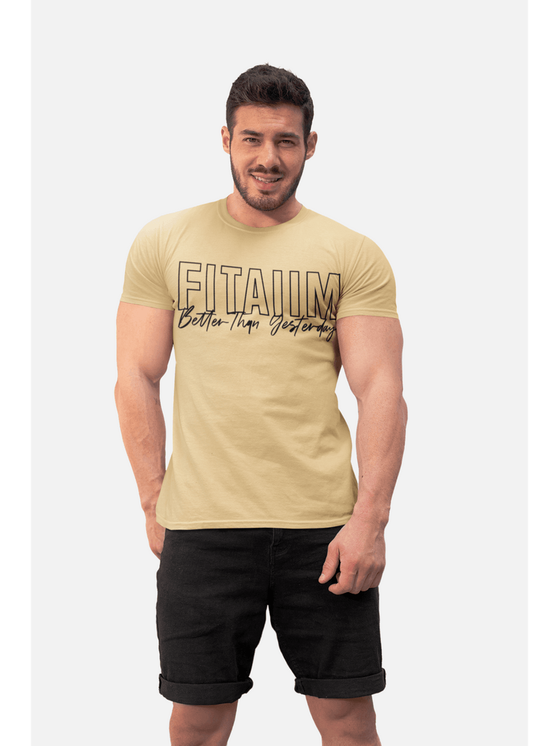 Supima Men T-shirt Beige - Fitaiim