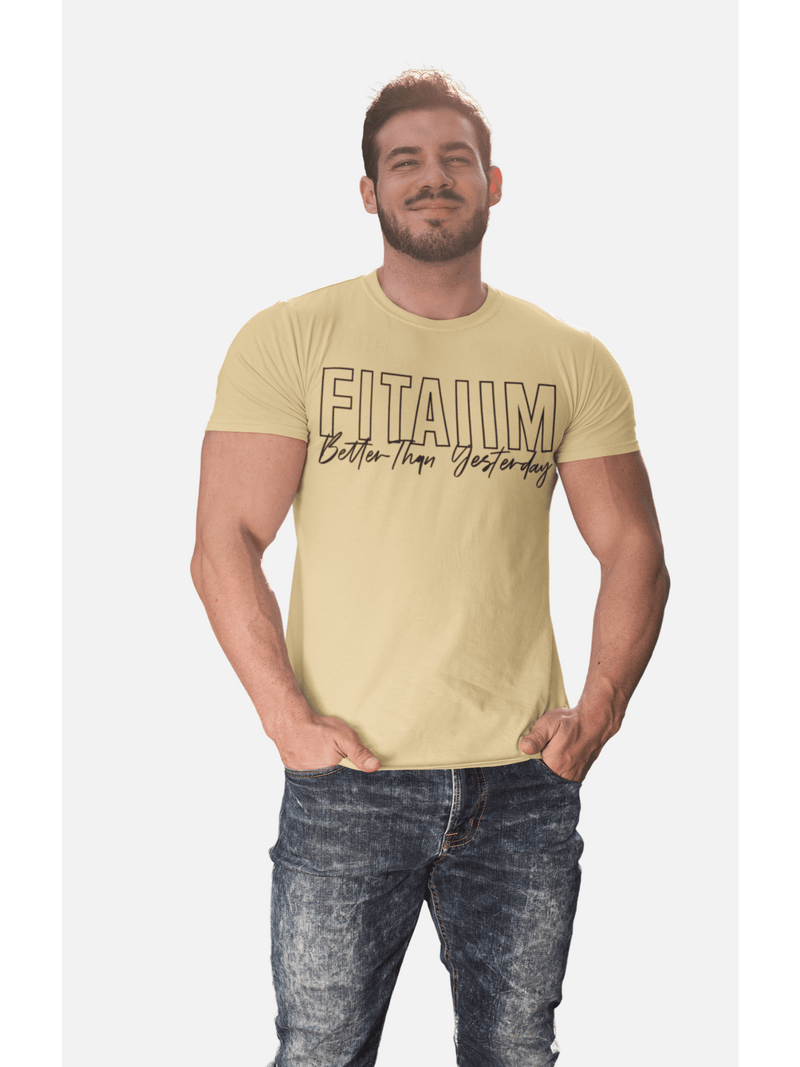 Supima Men T-shirt Beige - Fitaiim