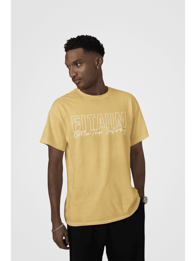 Round Neck T-shirt Beige - Fitaiim