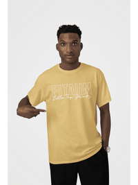 Round Neck T-shirt Beige - Fitaiim