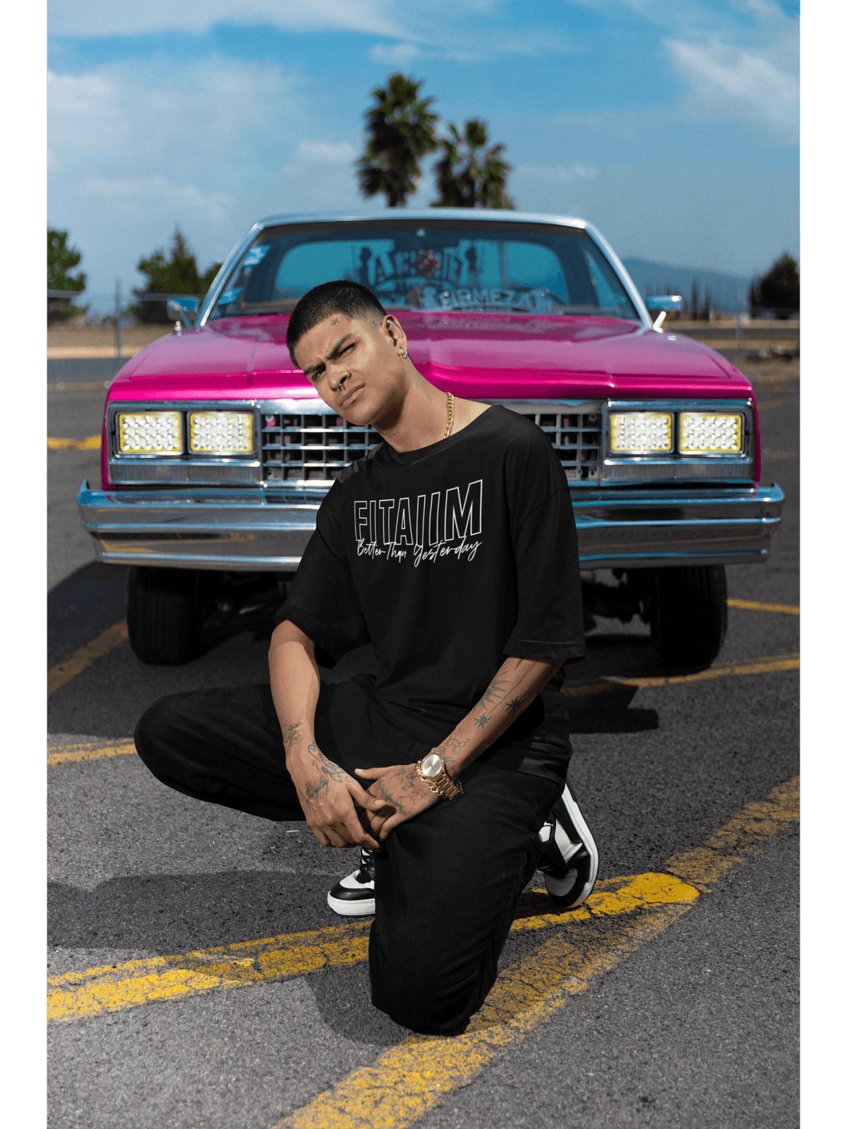 Oversized Men T-Shirt Black - Fitaiim