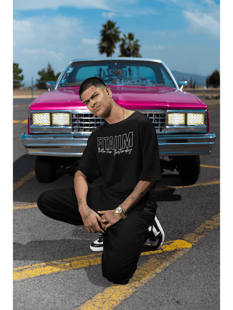 Oversized Men T-Shirt Black - Fitaiim