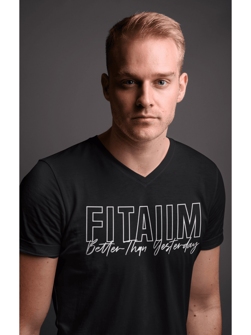 V-Neck T-shirt Black - Fitaiim