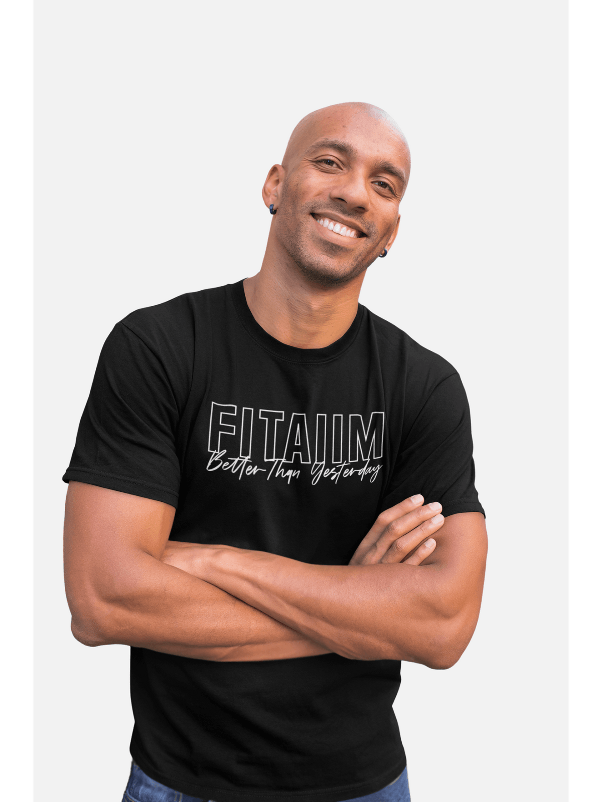 Round Neck T-shirt Black - Fitaiim