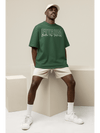 Oversized Men T-Shirt Bottle Green - Fitaiim