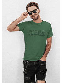 Round Neck T-shirt Bottle Green - Fitaiim