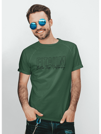 Round Neck T-shirt Bottle Green - Fitaiim