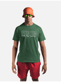Round Neck T-shirt Bottle Green - Fitaiim