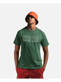 Round Neck T-shirt Bottle Green - Fitaiim