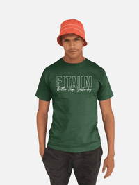 Round Neck T-shirt Bottle Green - Fitaiim